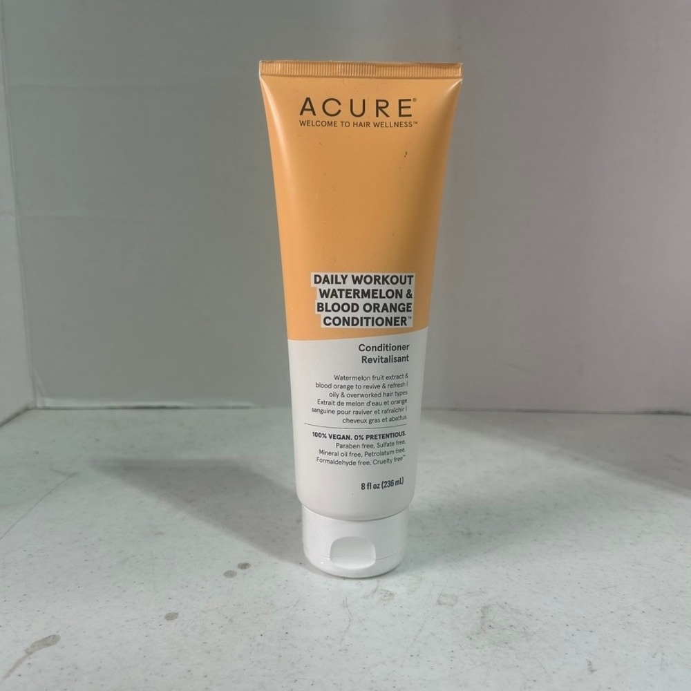 Acure Daily Workout Watermelon & Blood Orange Conditioner 8 fl oz Vegan Oily